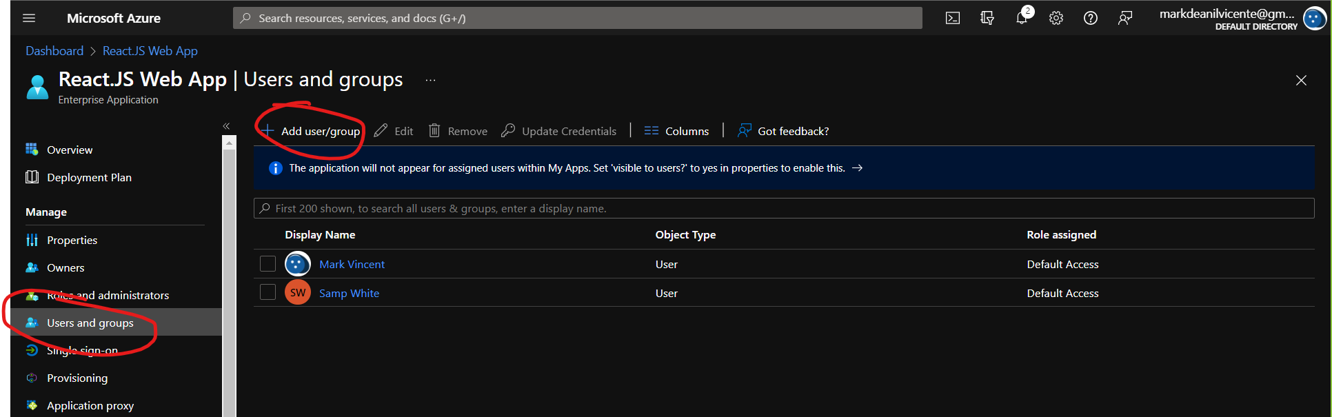 React.JS + MSAL with ASP.NET Core to use Azure AD with User & Role - Part 3
