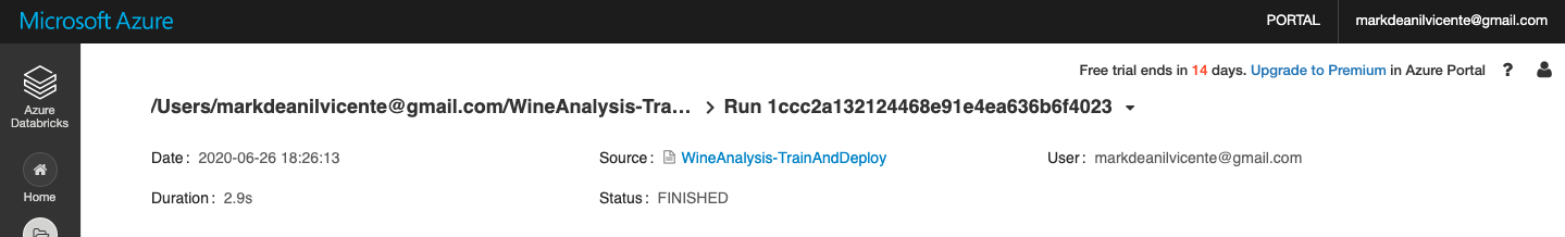 Run Id using MlFlow in Databricks | Mark Deanil Vicente