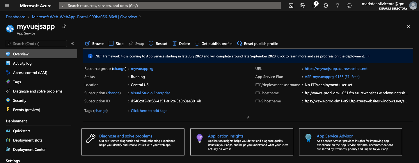 Deploy Vue.JS using VSCode | Mark Deanil Vicente