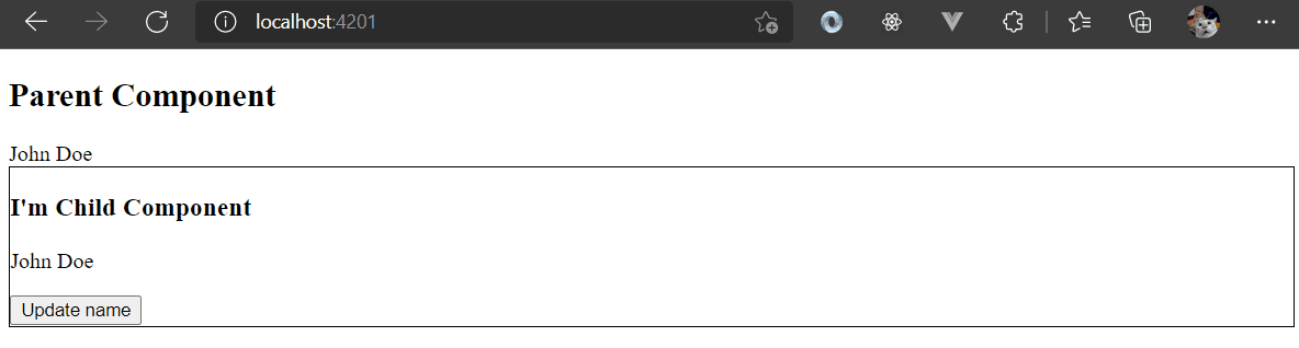 Passing data between components in angular